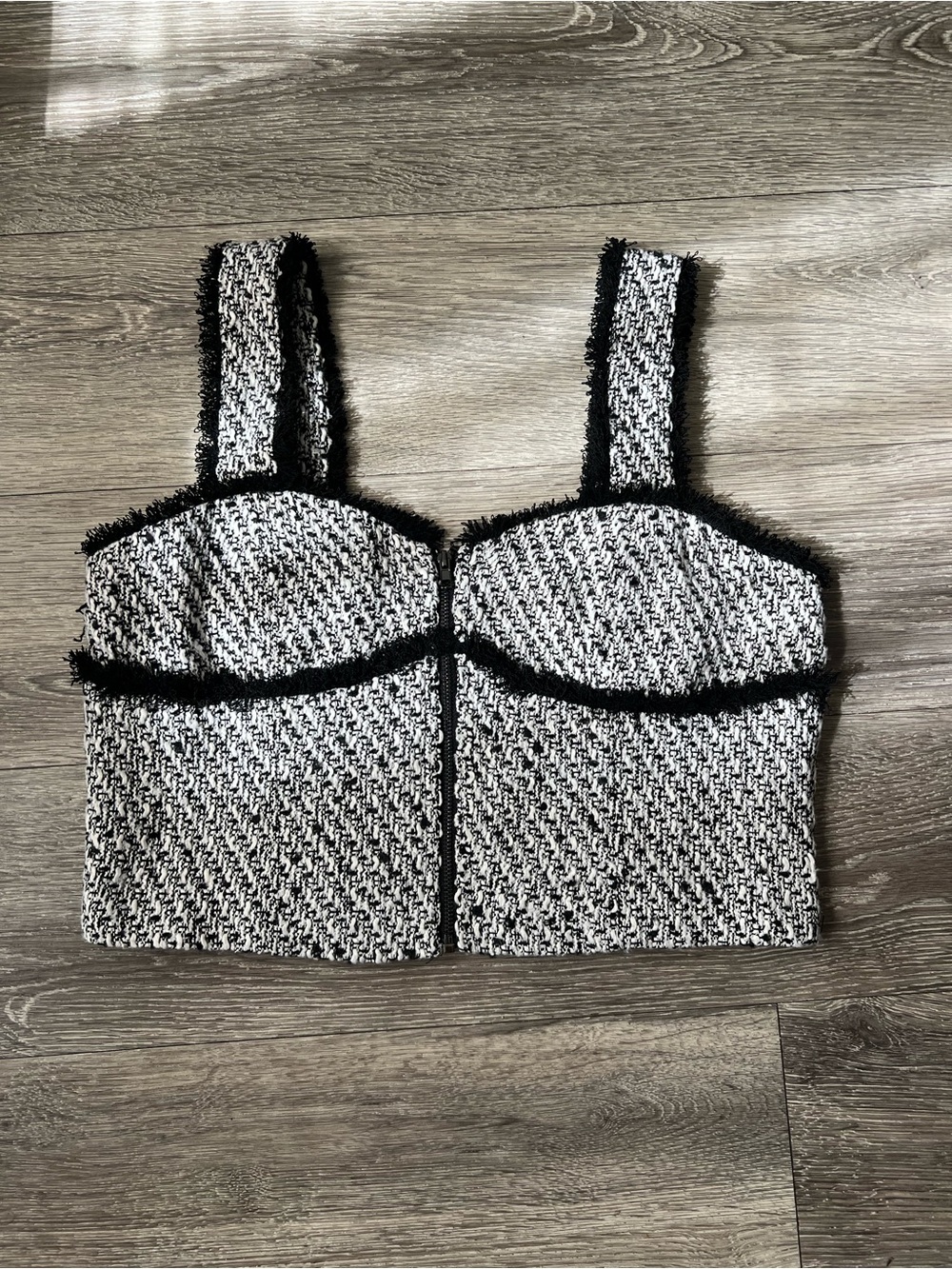 Herringbone Knit Crop Top
